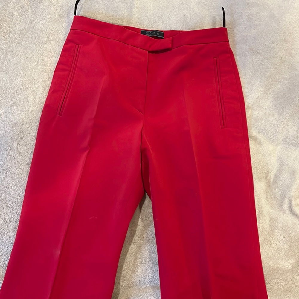 Prada Red Ladies Pants Techno Size 40